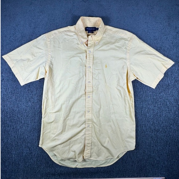 Ralph Lauren Golf Other - Ralph Lauren Golf Mens Tilden Yellow Cotton Oxford Short Sleeve Shirt Size M